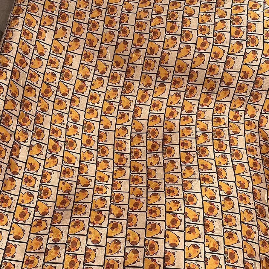 XYHYS 卡皮巴拉- Jacquard HUALUO Hongyunsha silk fabric, 25 momme openwork texthture, 110cm by e Yard
