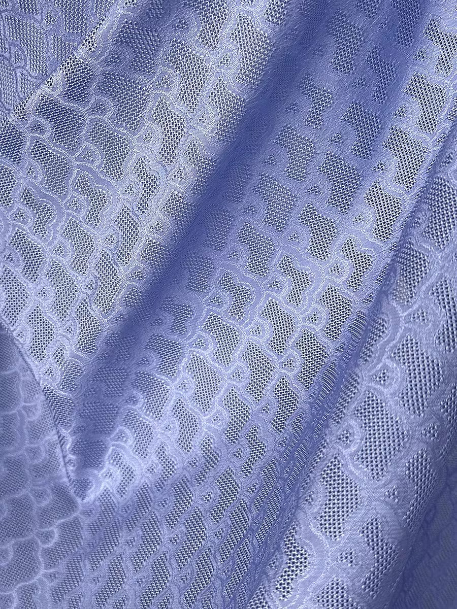 XYLN033 - Leno silk fabric, Gold weave Yarn-dyed, coffee color RUYI, 25 momme 114cm wide by the yard