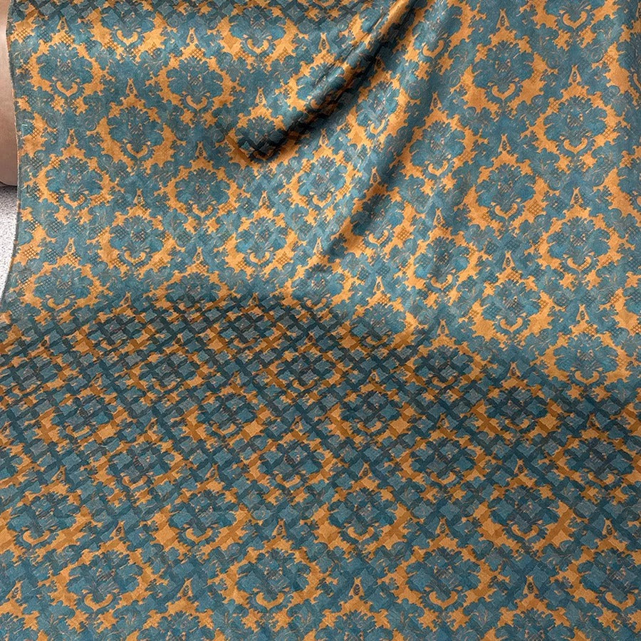 Uma Mud Silk fabric, Jacquard HUALUO, 25 momme 110cm wide by the Yard