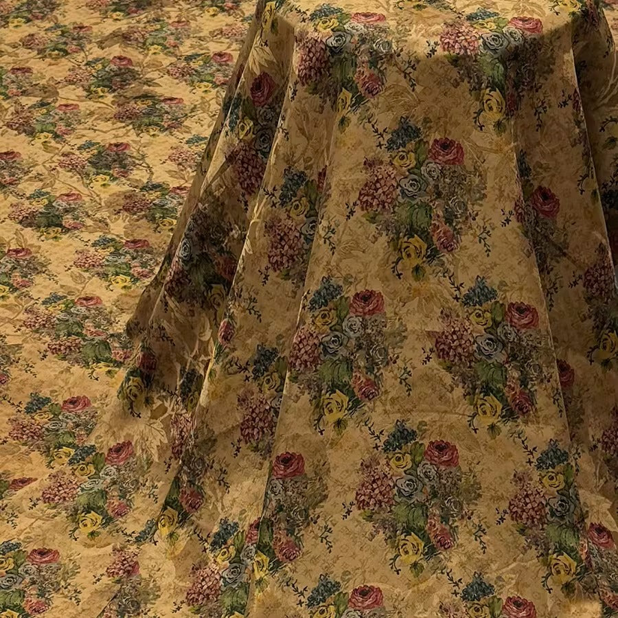 XYHYS 法式小碎花- Jacquard HUALUO Hongyunsha silk fabric, 25 momme openwork texthture, 110cm by e Yard