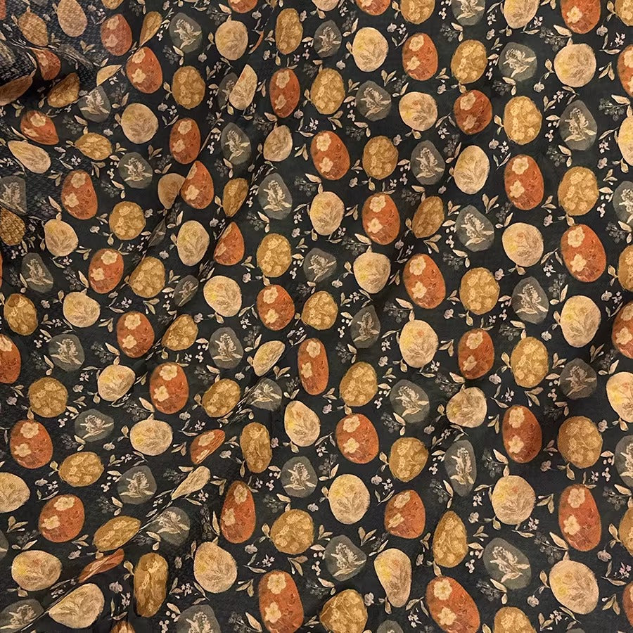 XYHYS 琥珀- Jacquard HUALUO Hongyunsha silk fabric, 25 momme openwork texthture, 110cm by e Yard