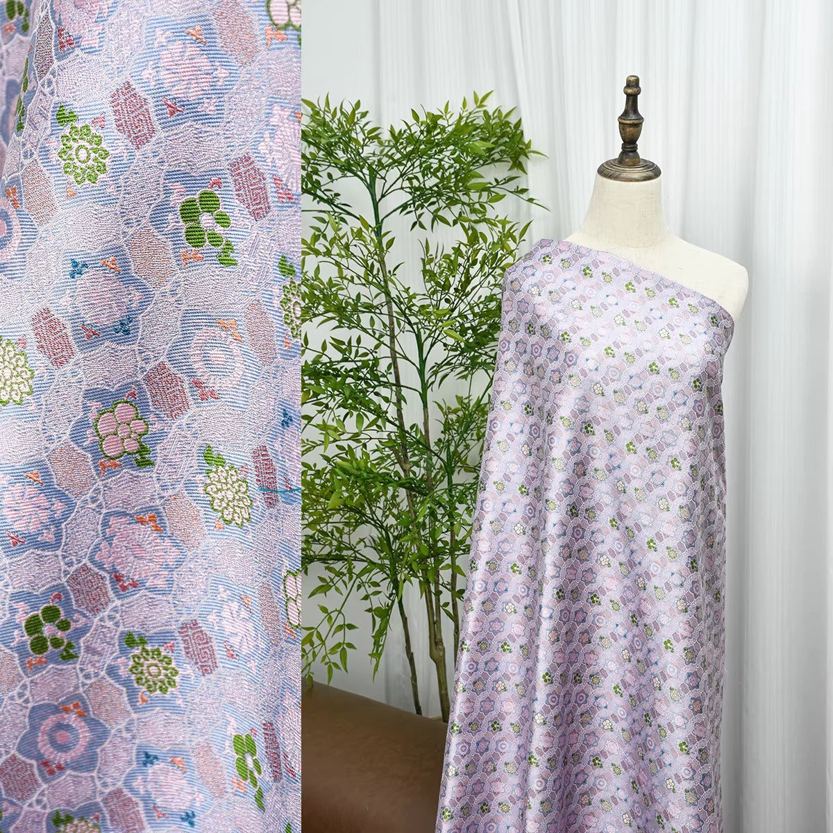 XYLDXSJ002 - Song Brocade 李德喜宋锦, 38 momme 140cm wide by the yard