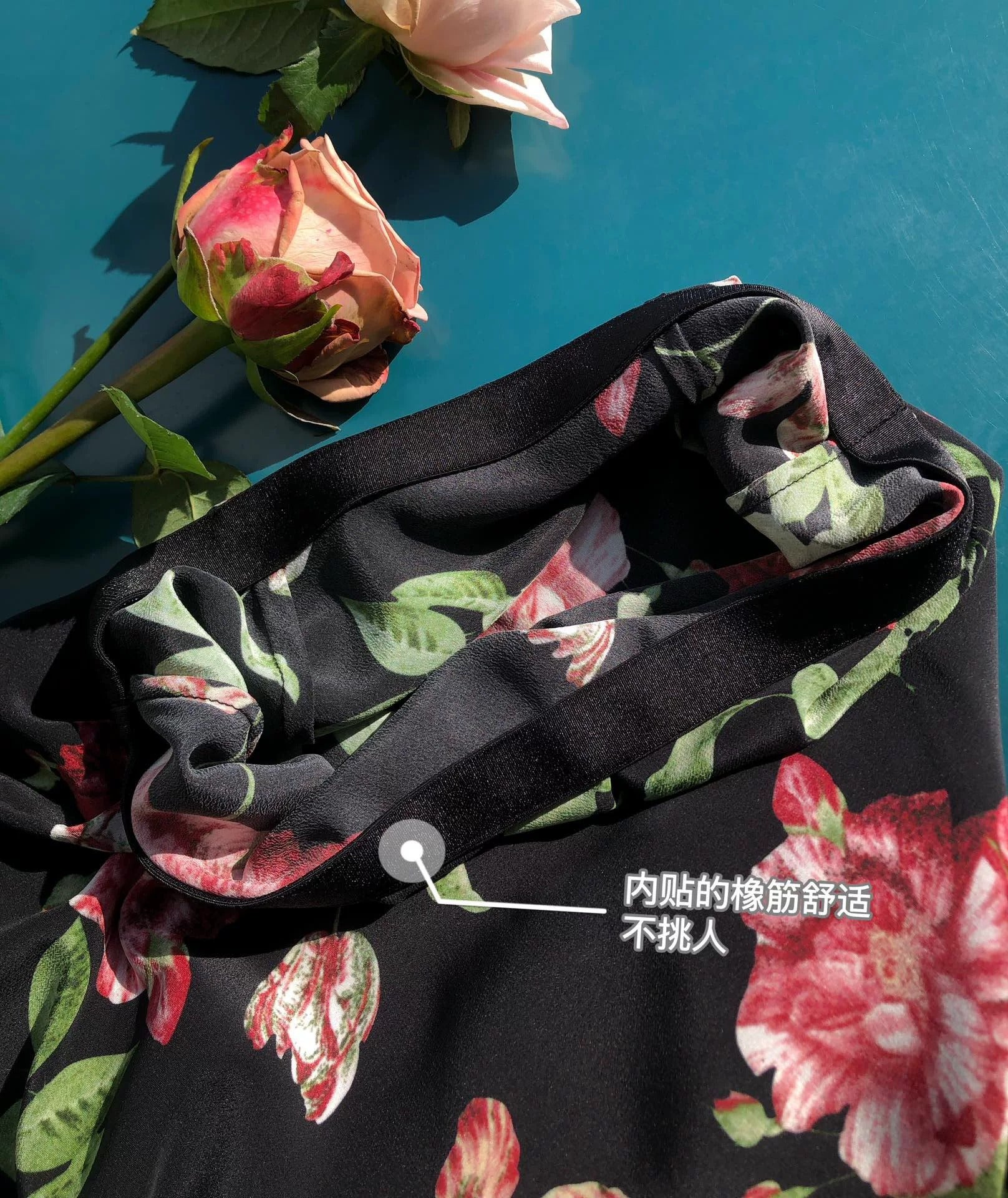 ROSES - 100% Mulberry Silk Skirt