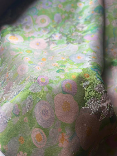 YOULH - Handmade 25 Momme HUALUO Jacquard Mud Silk Fabric (Openwork texture) - 112cm by the Yard