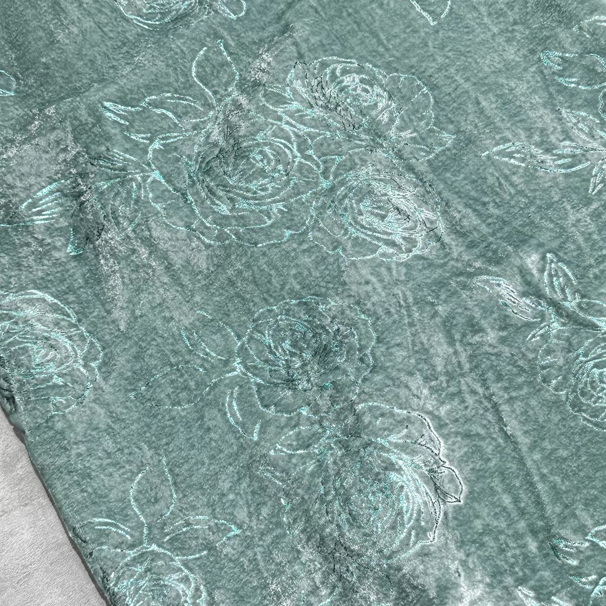 XYYHSR012 - Hot Stamping Metallic Silk Velvet Fabric, 140cm wide by the Yard