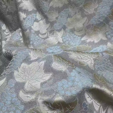 XYLN036 - Leno silk fabric, Gold weave Yarn-dyed, grape, 25 momme 114cm wide by the yard