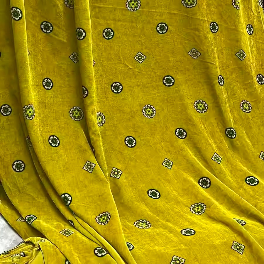 XYYHSR029 - Print Silk Velvet Fabric, 140cm wide by the Yard