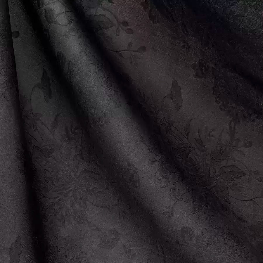 宝相蝶舞 Mud Silk fabric, Jacquard HUALUO, 25 momme 110cm wide by the Yard