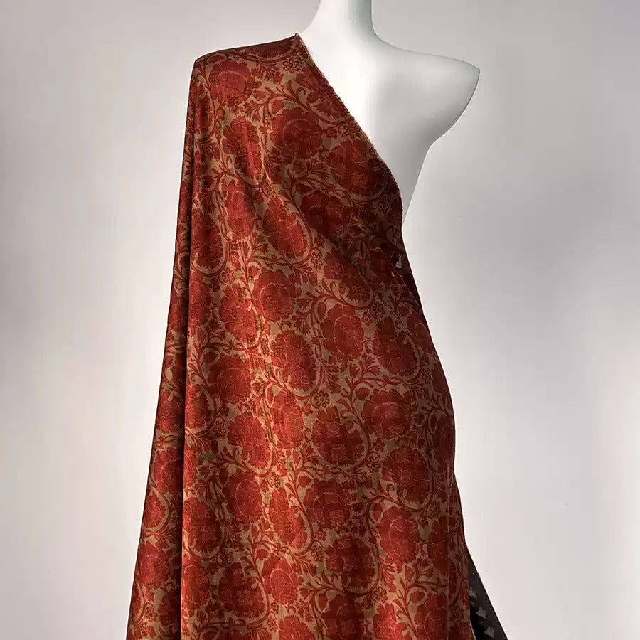 uma    Mud Silk fabric, Jacquard HUALUO, 25 momme 110cm wide by the Yard
