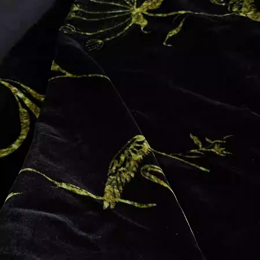 XYYHSR035 - Print Silk Velvet Fabric, 140cm wide by the Yard