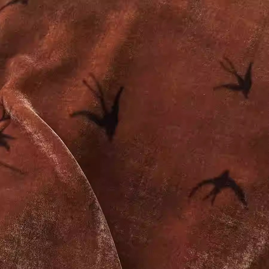 XYYHSR043 - Print Silk Velvet Fabric, 140cm wide by the Yard