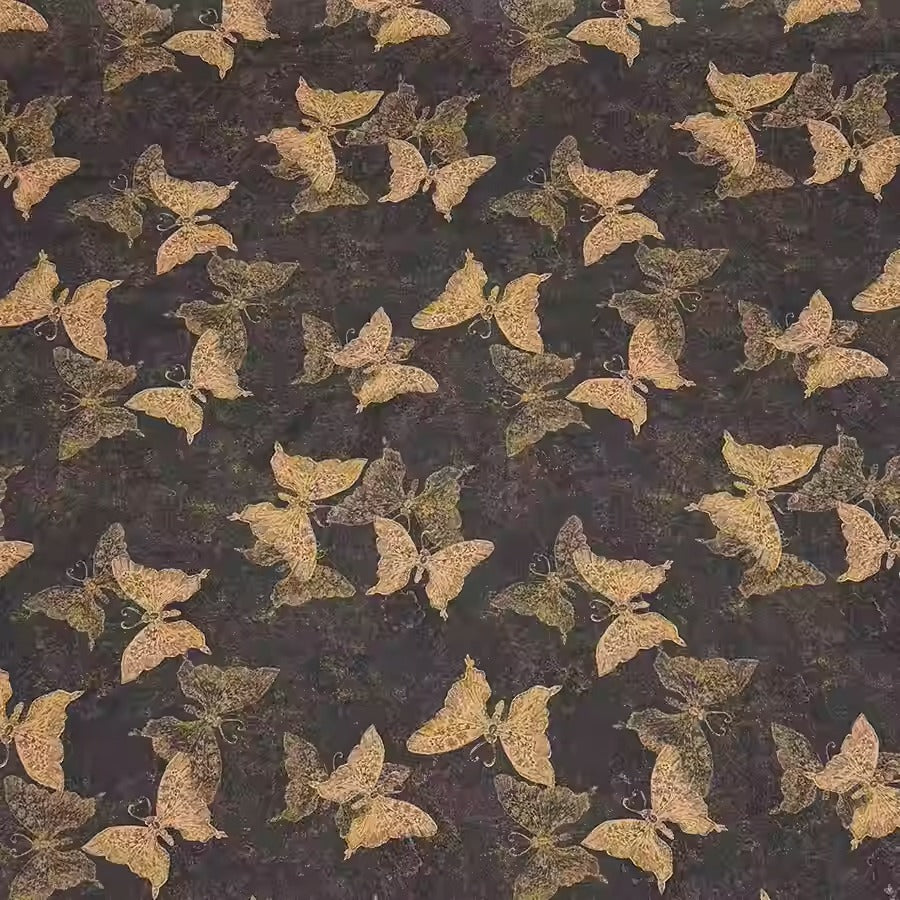 XYHYS 流影蝴蝶- Jacquard HUALUO Hongyunsha silk fabric, 25 momme openwork texthture, 110cm by e Yard
