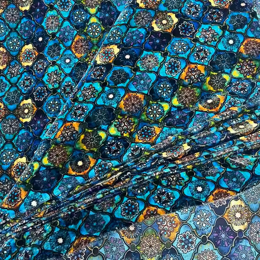 XYYHSR025 - Print Silk Velvet Fabric, 140cm wide by the Yard