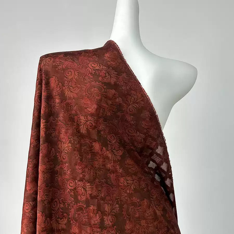 uma Mud Silk fabric, Jacquard HUALUO, 25 momme 110cm wide by the Yard