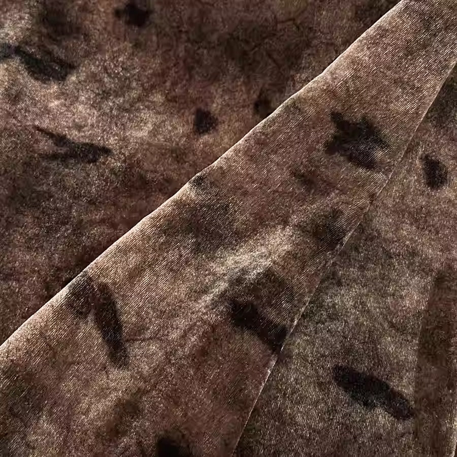 XYYHSR046 - Print Silk Velvet Fabric, 140cm wide by the Yard