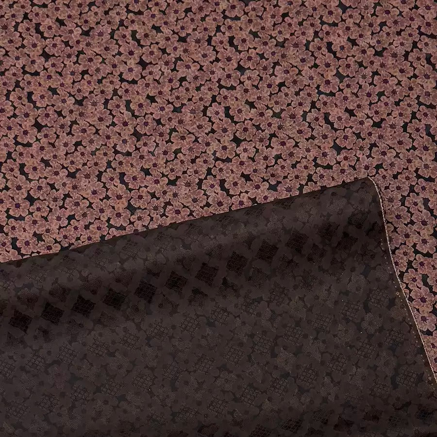 小碎花  Mud Silk fabric, Jacquard HUALUO, 25 momme 110cm wide by the Yard
