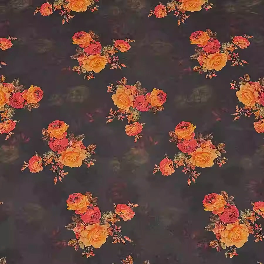 XYHYS 嫣红玫瑰- Jacquard HUALUO Hongyunsha silk fabric, 25 momme openwork texthture, 110cm by e Yard