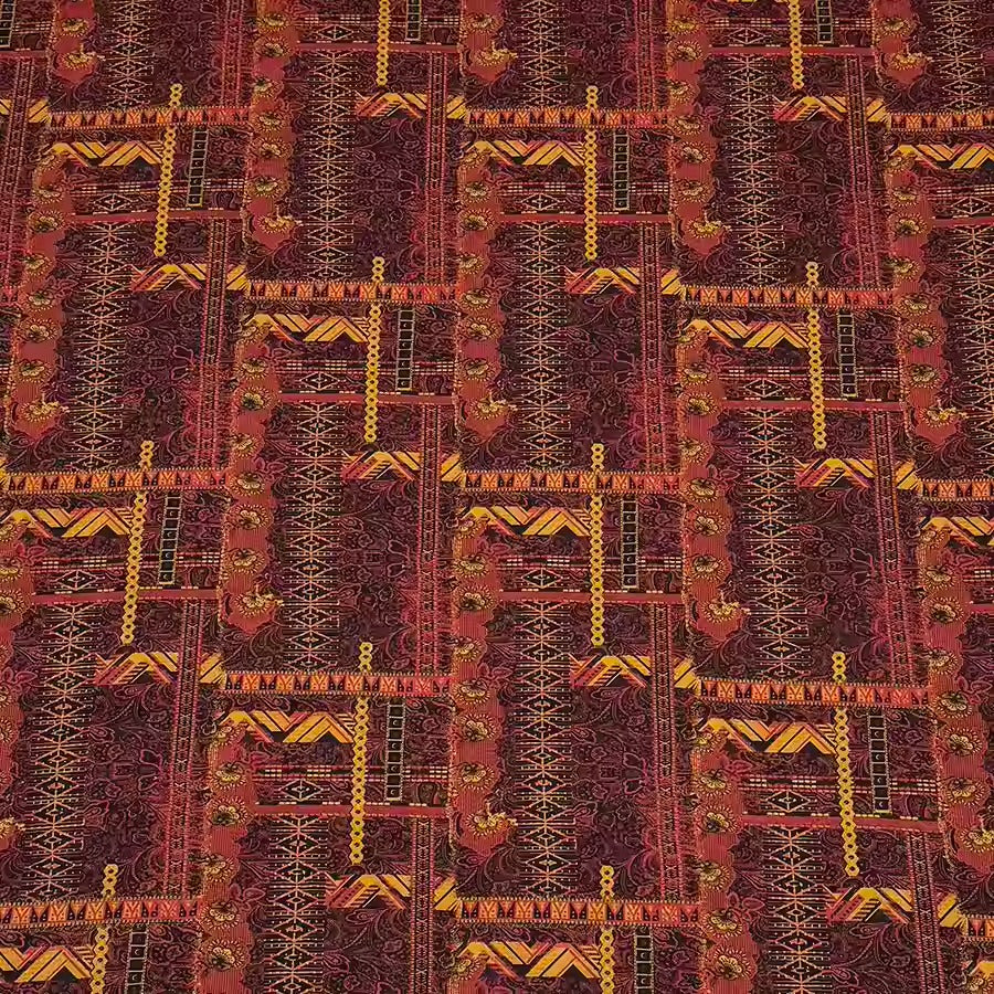 XYHYS 复古格子- Jacquard HUALUO Hongyunsha silk fabric, 25 momme openwork texthture, 110cm by e Yard
