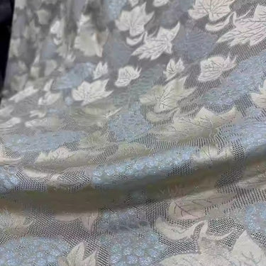 XYLN036 - Leno silk fabric, Gold weave Yarn-dyed, grape, 25 momme 114cm wide by the yard