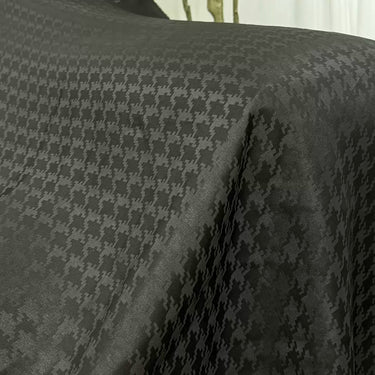 千鸟格 Mud Silk fabric, Jacquard HUALUO, 25 momme 110cm wide by the Yard