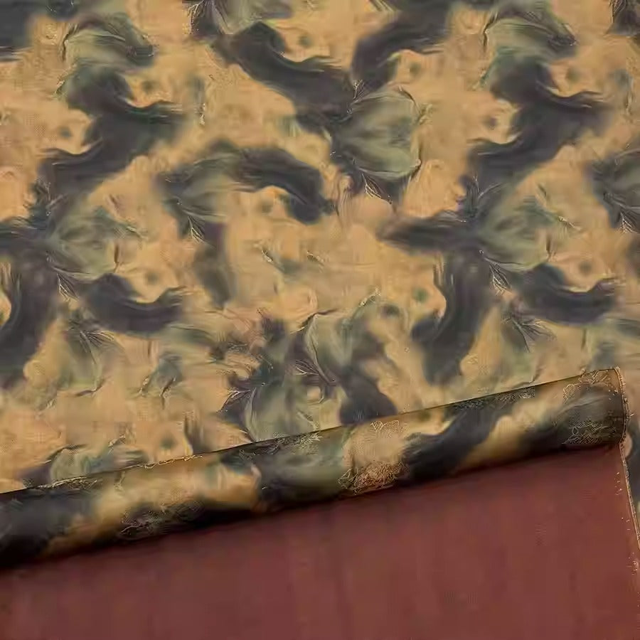 XYHYS 浓墨- Jacquard HUALUO Hongyunsha silk fabric, 25 momme openwork texthture, 110cm by e Yard