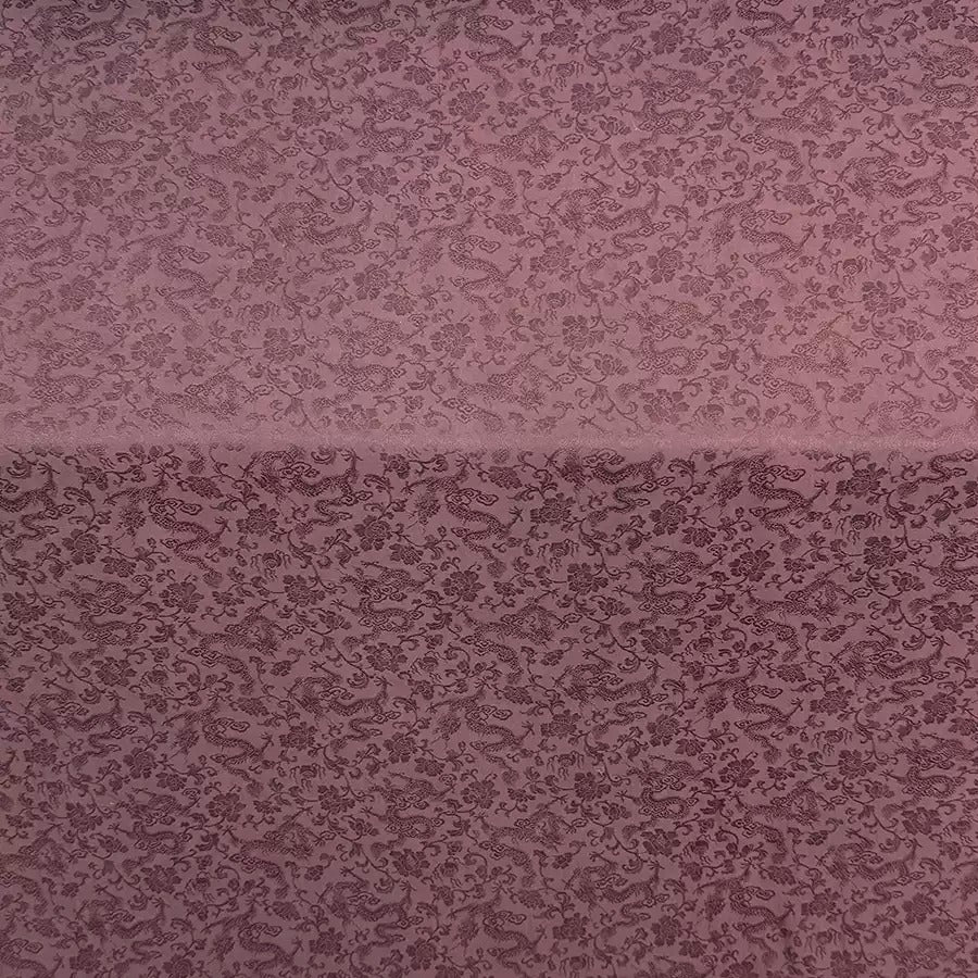 龙纹 Mud Silk fabric, Jacquard HUALUO, 25 momme 110cm wide by the Yard