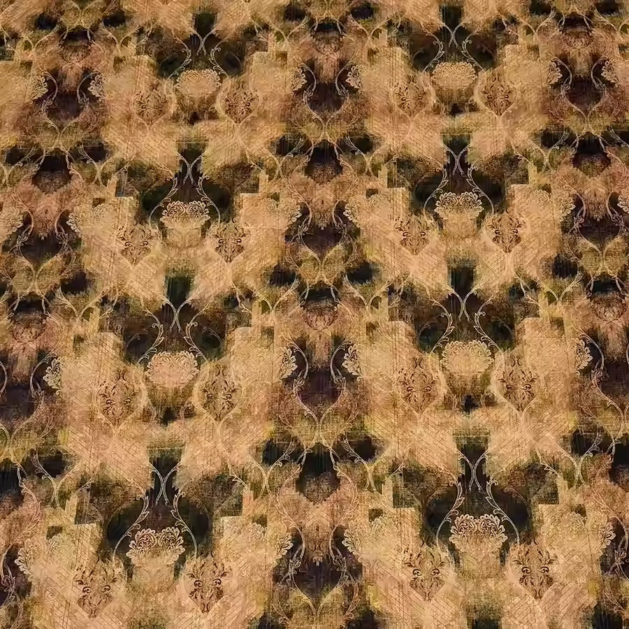XYHYS 波浪乱纹- Jacquard HUALUO Hongyunsha silk fabric, 25 momme openwork texthture, 110cm by e Yard