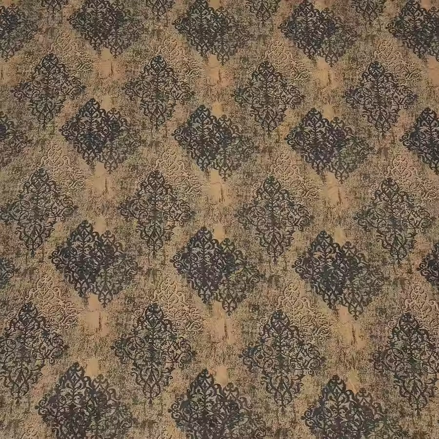 XYHYS 青铜栏杆纹- Jacquard HUALUO Hongyunsha silk fabric, 25 momme openwork texthture, 110cm by e Yard