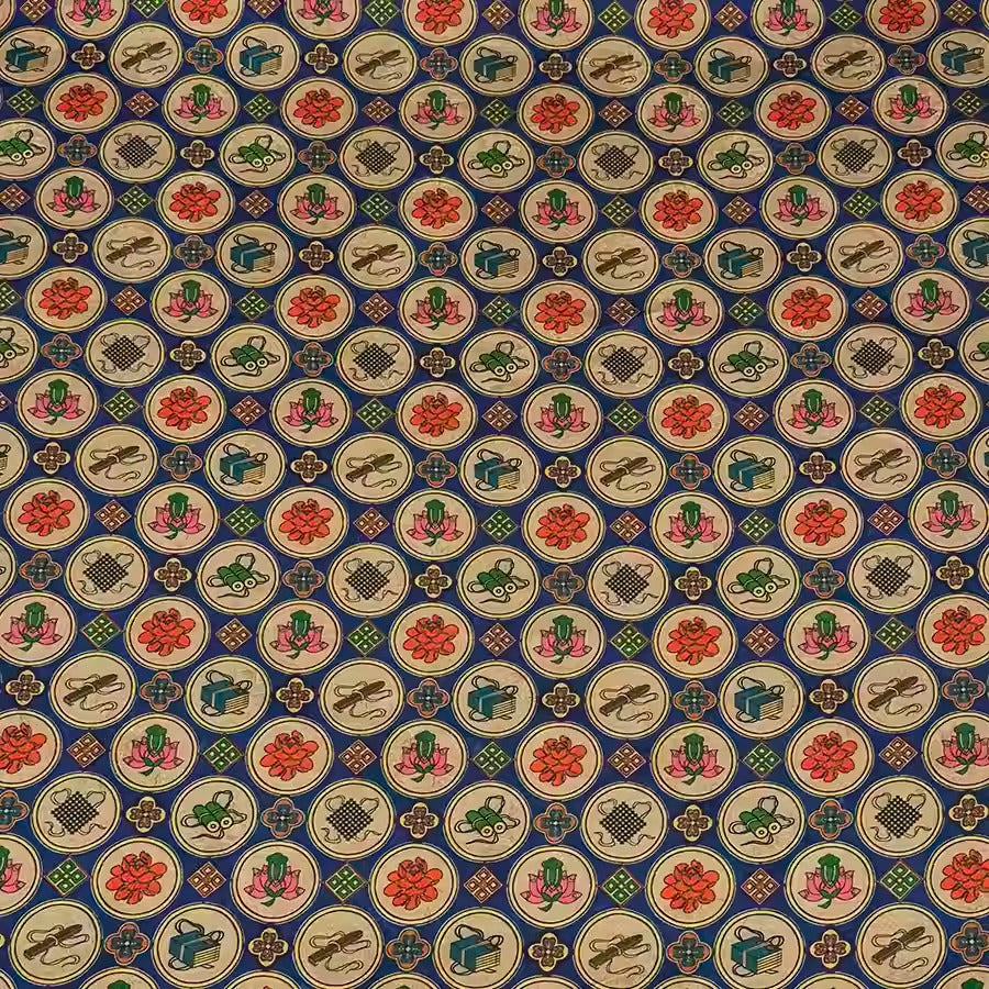 XYHYS 文房四宝- Jacquard HUALUO Hongyunsha silk fabric, 25 momme openwork texthture, 110cm by e Yard