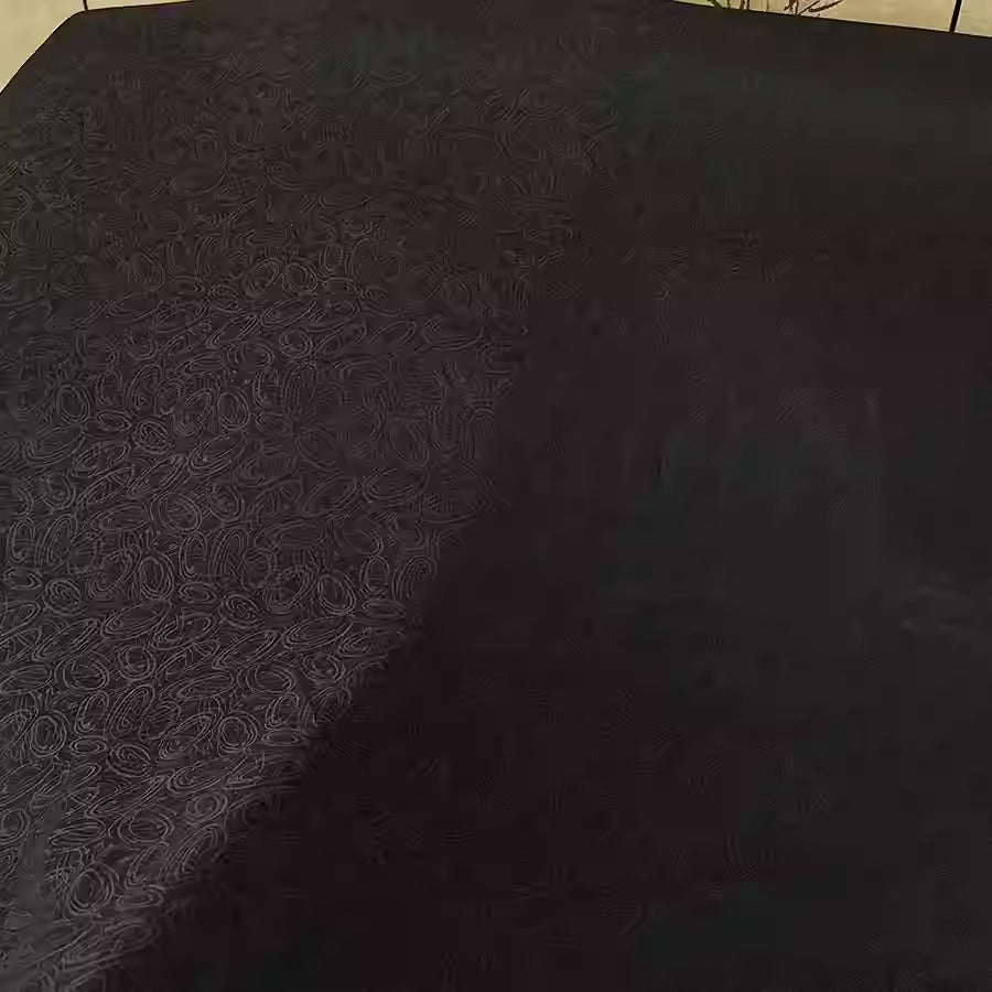 XYHYS 黑色抽象图- Jacquard HUALUO Hongyunsha silk fabric, 25 momme openwork texthture, 110cm by e Yard