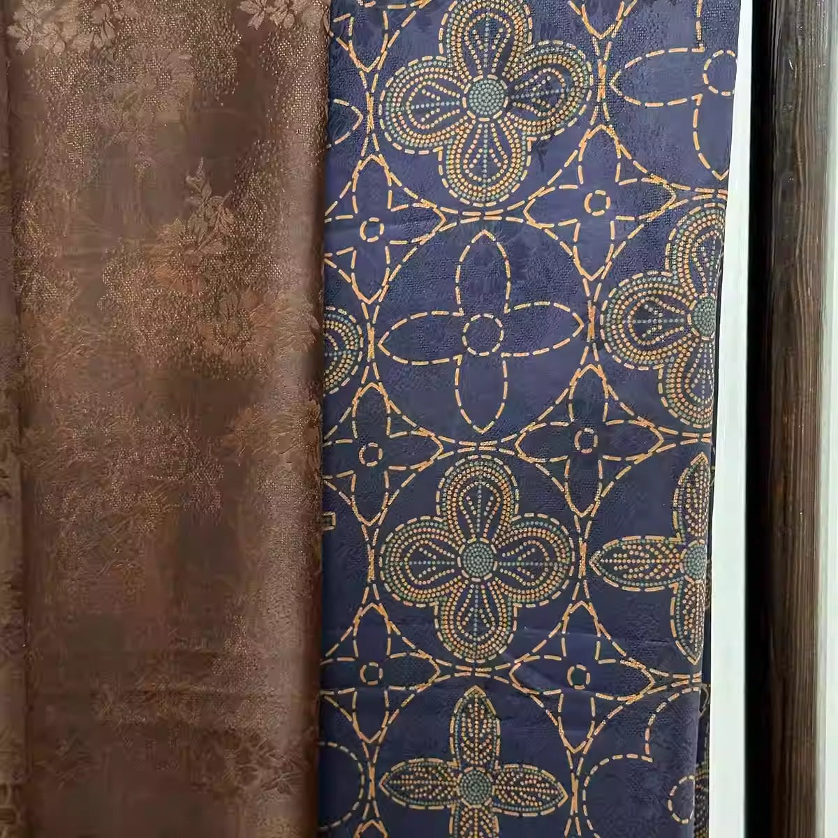XYHYS 传统纹样- Jacquard HUALUO Hongyunsha silk fabric, 26 momme openwork texture, 110cm by the Yard