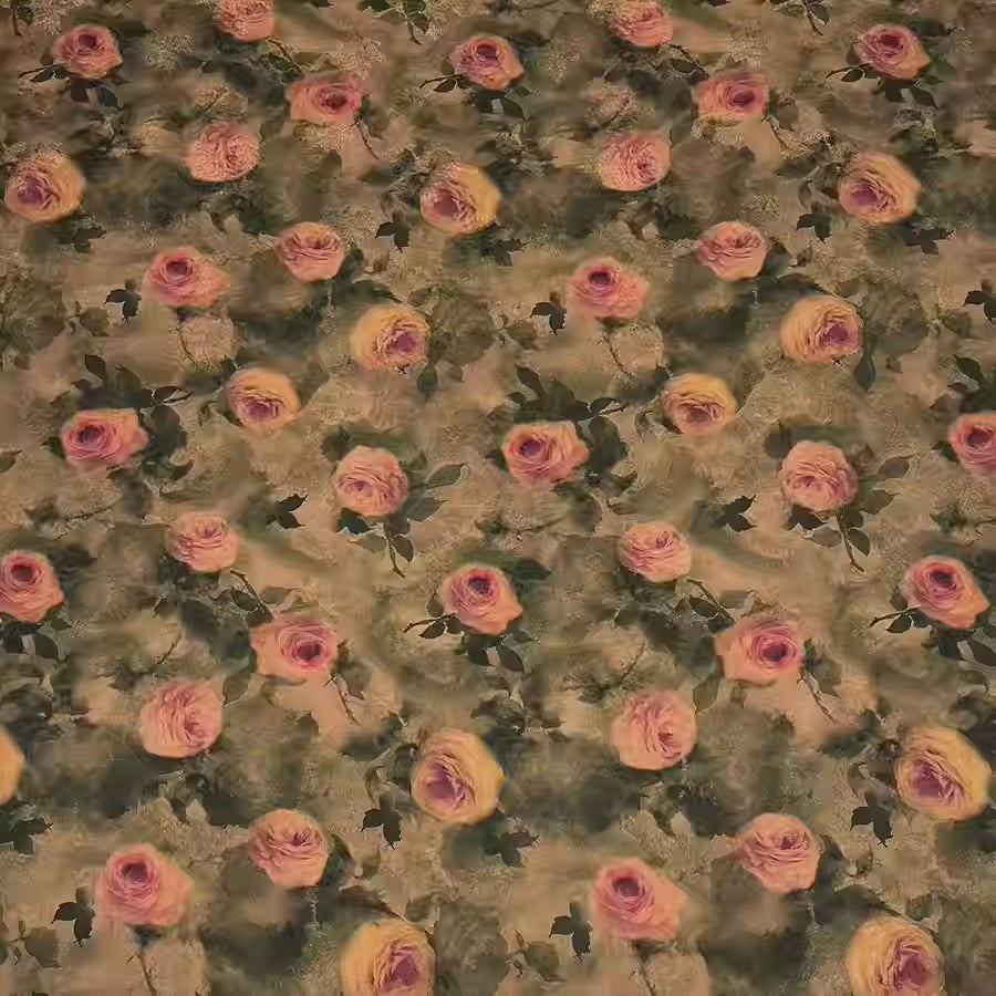 XYHYS 绿野玫瑰- Jacquard HUALUO Hongyunsha silk fabric, 25 momme openwork texthture, 110cm by e Yard