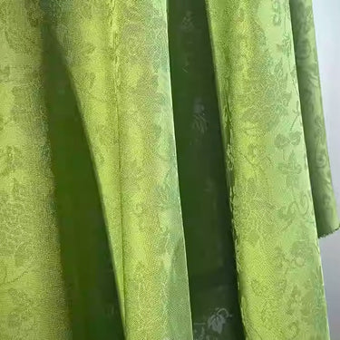 XYLN021- Leno silk fabric,  green, 114cm wide by the yard