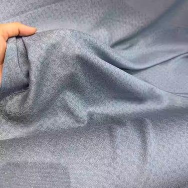 XYLN029 - Leno silk fabric, Gold weave, blue fog, 114cm wide by the yard