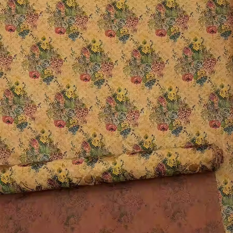 XYHYS 法式小碎花- Jacquard HUALUO Hongyunsha silk fabric, 25 momme openwork texthture, 110cm by e Yard