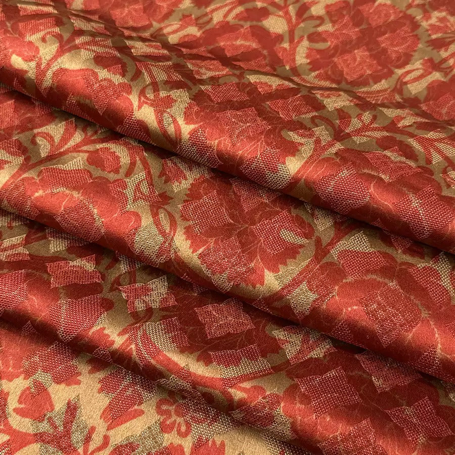uma    Mud Silk fabric, Jacquard HUALUO, 25 momme 110cm wide by the Yard