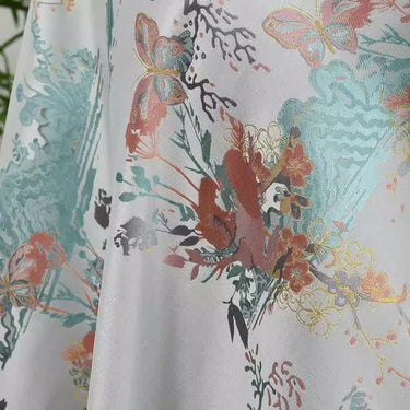 XYLDXSJ 风景蝴蝶 - Gilt-Thread Song Brocade 织金宋锦, 38 momme 140cm wide by the yard