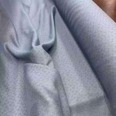 XYLN029 - Leno silk fabric, Gold weave, blue fog, 114cm wide by the yard