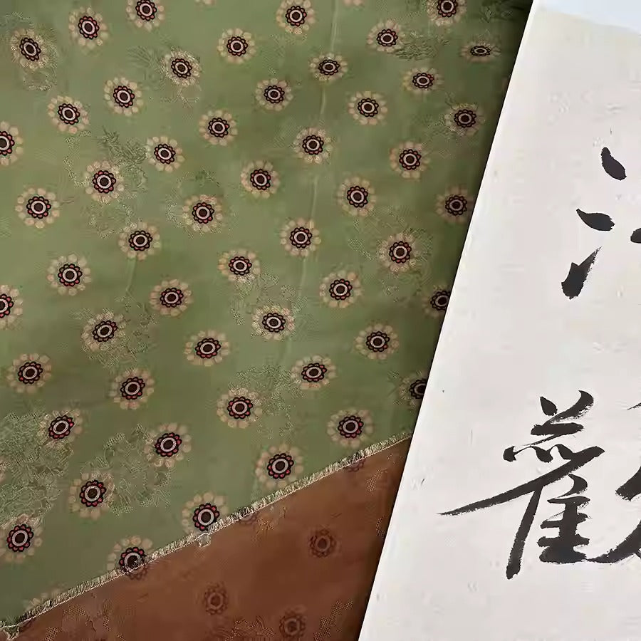 XYHYS 太阳花- Jacquard HUALUO Hongyunsha silk fabric, 26 momme openwork texture, 110cm by the Yard