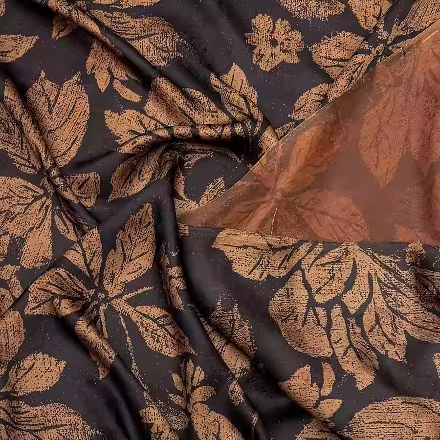 XYHYS 大拓叶- Jacquard HUALUO Hongyunsha silk fabric, 25 momme openwork texthture, 110cm by e Yard