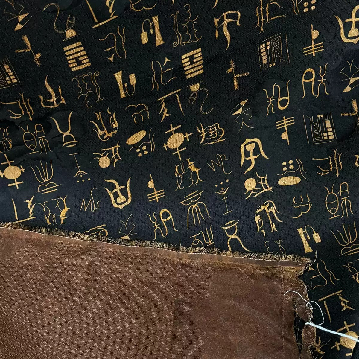 XYXXWZ - Plant dyed HongYunSha Silk fabric, Openwork HUALUO, 26 momme 110cm wide by the Yard