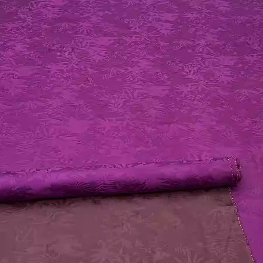 XYHYS 枚紫- Jacquard HUALUO Hongyunsha silk fabric, 25 momme openwork texthture, 110cm by e Yard
