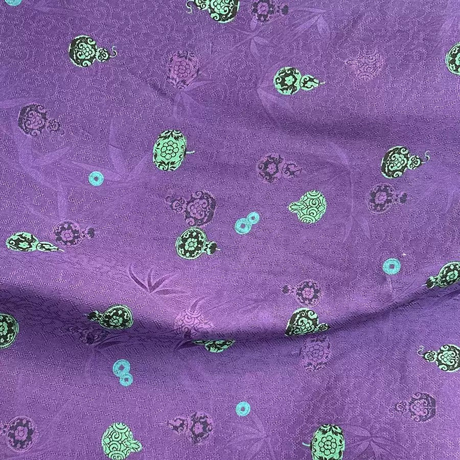 XYZDHL - Plant dyed HongYunSha Silk fabric, Openwork HUALUO, 26 momme 110cm wide by the Yard