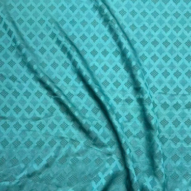 蓝 Mud Silk fabric, Jacquard HUALUO, 25 momme 110cm wide by the Yard