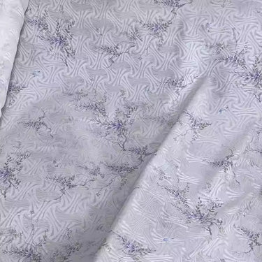 XYLN047 - Leno silk fabric with beautiful prints, wisteria, 114cm wide by the yard