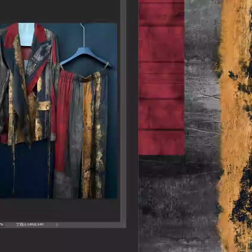 XYHYS 幻彩斑驳- Jacquard HUALUO Hongyunsha silk fabric, 25 momme openwork texture, 110cm by the Yard