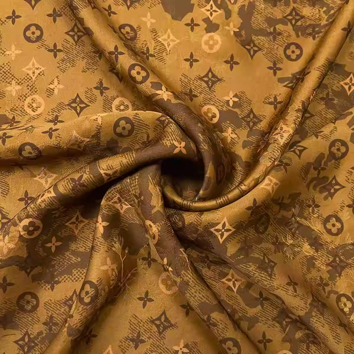 XYHYS 老花- Jacquard HUALUO Hongyunsha silk fabric, 26 momme openwork texture, 110cm by the Yard