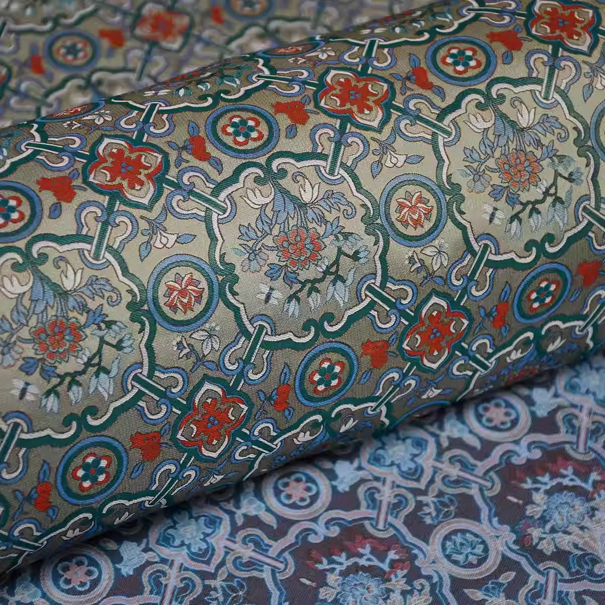 XYLDXSJ021 - Song Brocade 李德喜宋锦, 38 momme 70cm wide by the yard