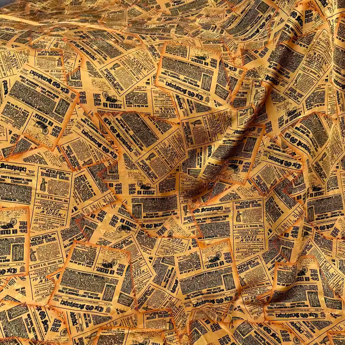 XYHYS美式复古- Jacquard HUALUO Hongyunsha silk fabric, 26 momme openwork texture, 110cm by the Yard