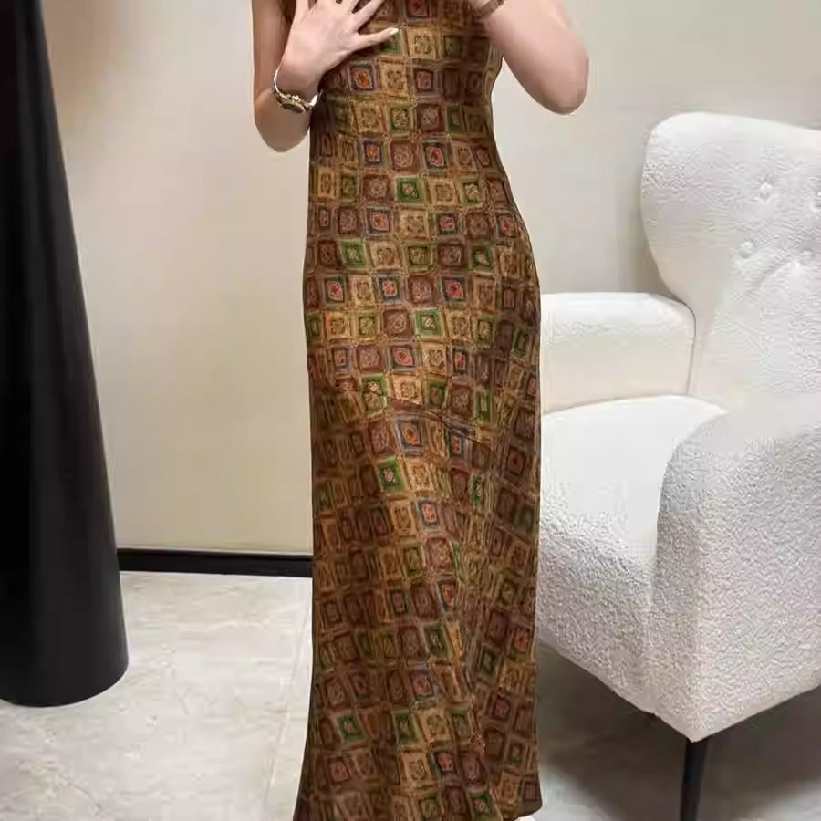 XYHYS 格子- Jacquard HUALUO Hongyunsha silk fabric, 25 momme openwork texthture, 110cm by e Yard
